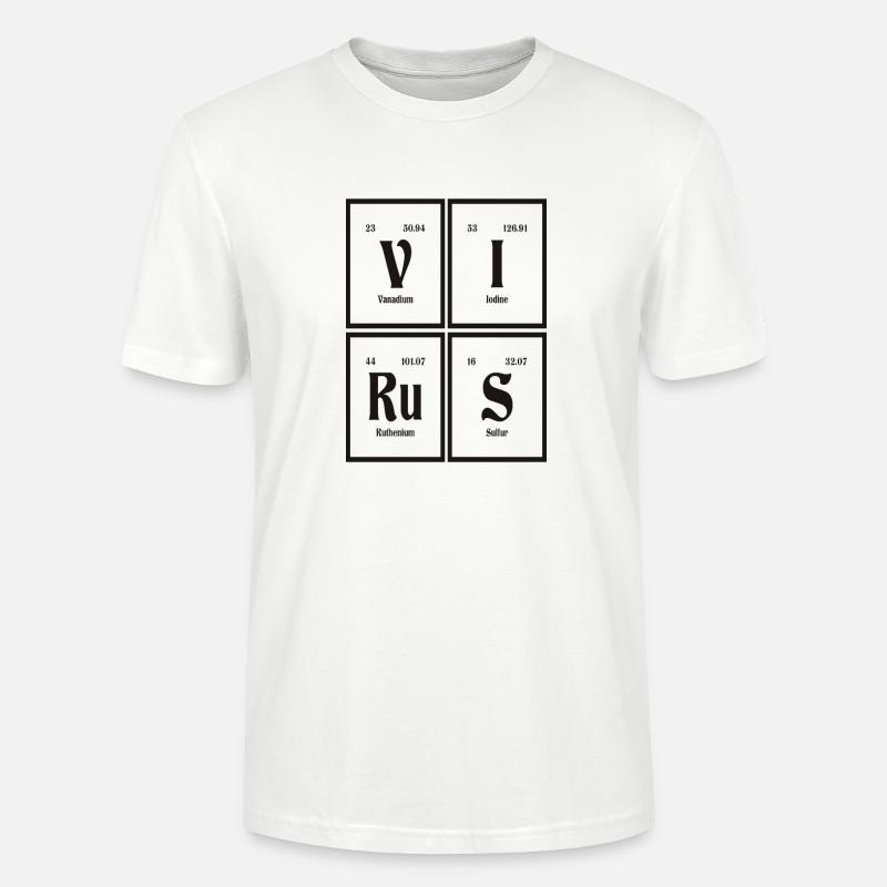 Virus - Periodensystem der Elemente - Stanley/Stella Unisex Bio-T-Shirt CRAFTER - Weiß