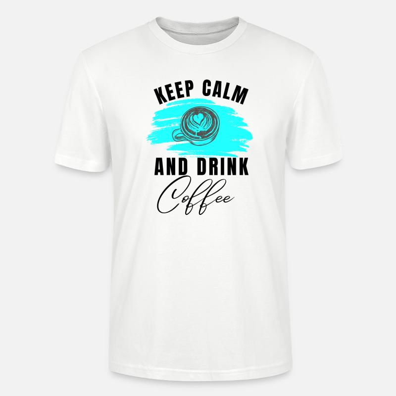 Kaffee enstpannt die Nerven - Stanley/Stella Unisex Bio-T-Shirt CRAFTER - Weiß