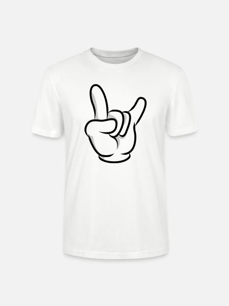 Hand icon - Stanley/Stella CRAFTER Unisex Organic T-Shirt - white