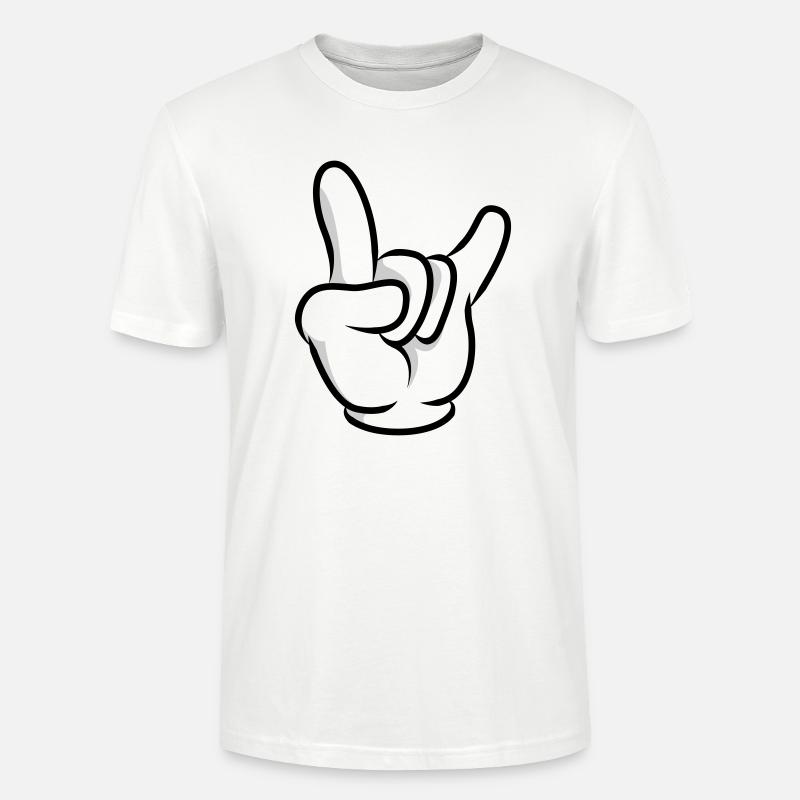 hand symbol - Stanley/Stella Unisex Bio-T-Shirt CRAFTER - Weiß