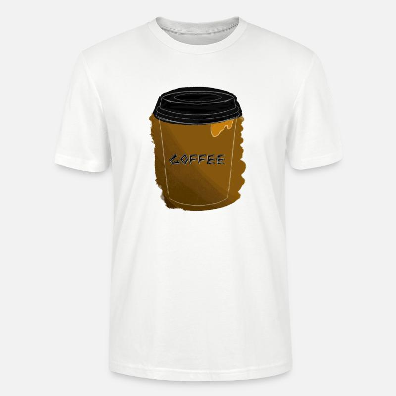 coffee becher mit outlines - Stanley/Stella Unisex Bio-T-Shirt CRAFTER - Weiß