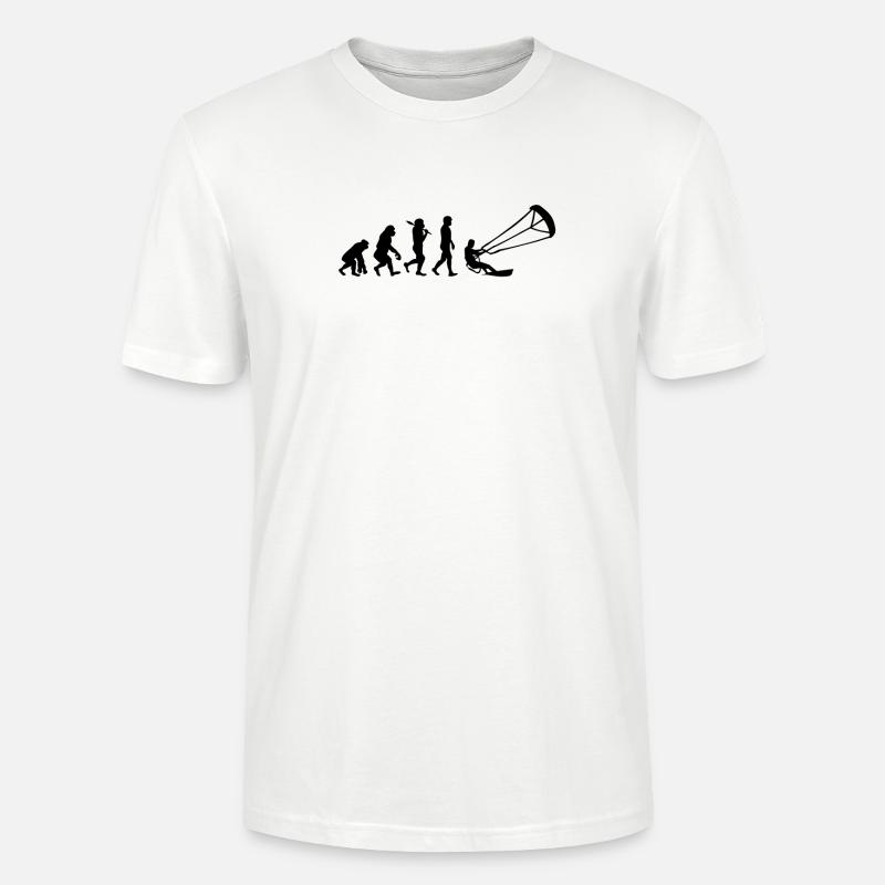 Kitesurfen Evolution - Stanley/Stella Unisex Bio-T-Shirt CRAFTER - Weiß