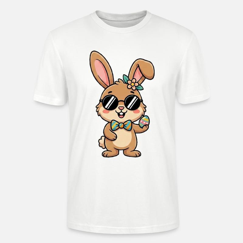 Easter Cool Easter Bunny Sunglasses - Stanley/Stella CRAFTER Unisex Organic T-Shirt - white