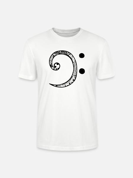 Bass Schlüssel - Stanley/Stella Unisex Bio-T-Shirt CRAFTER - Weiß
