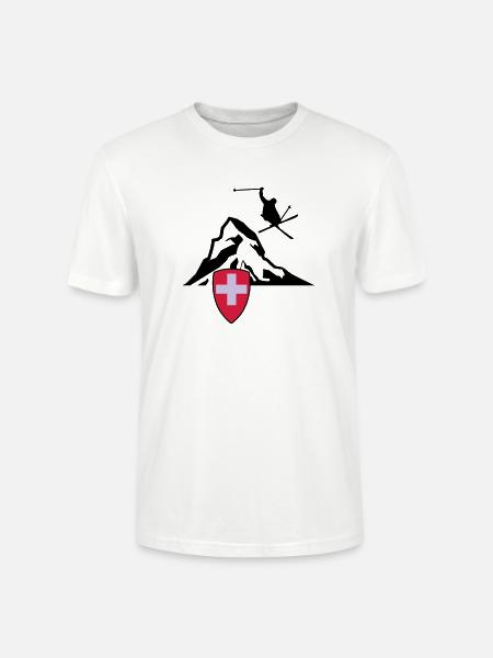 matterhorn zermatt Switzerland - Stanley/Stella CRAFTER Unisex Organic T-Shirt - white