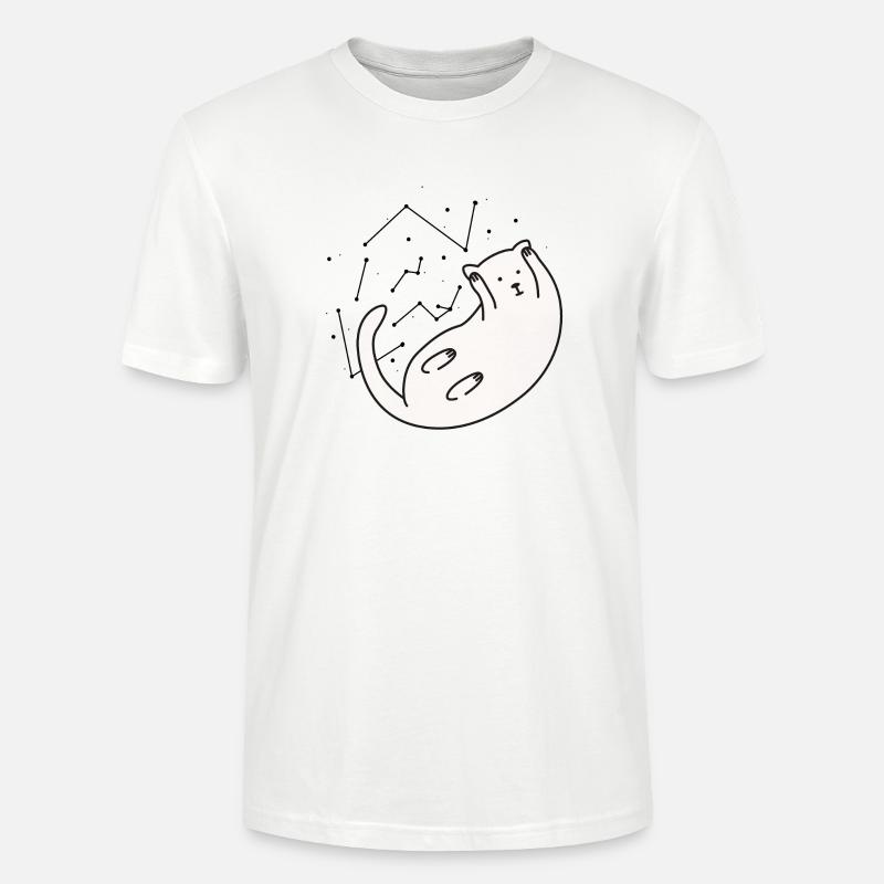 Space Cat version 2 - T-shirt bio CRAFTER Stanley Stella Unisexe - blanc