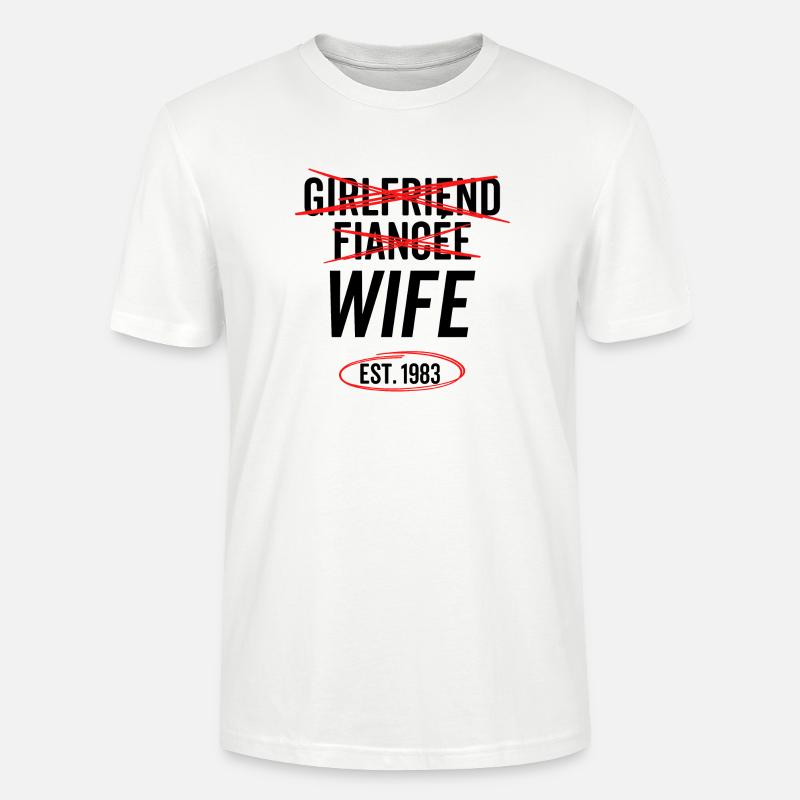 Freundin Verlobte Ehefrau Est 1983 - Stanley/Stella Unisex Bio-T-Shirt CRAFTER - Weiß