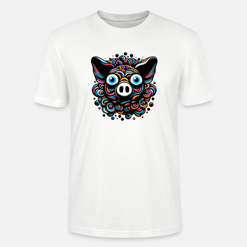 Buntes Schwein - Stanley/Stella Unisex Bio-T-Shirt CRAFTER - Weiß