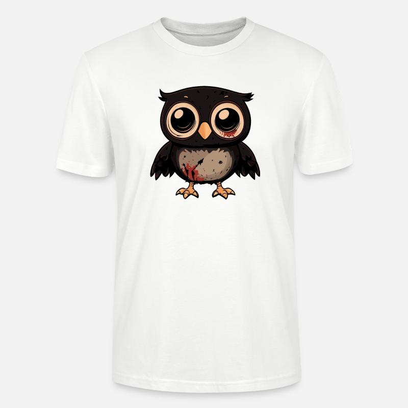 Eule Halloween Comic Lustig - Stanley/Stella Unisex Bio-T-Shirt CRAFTER - Weiß