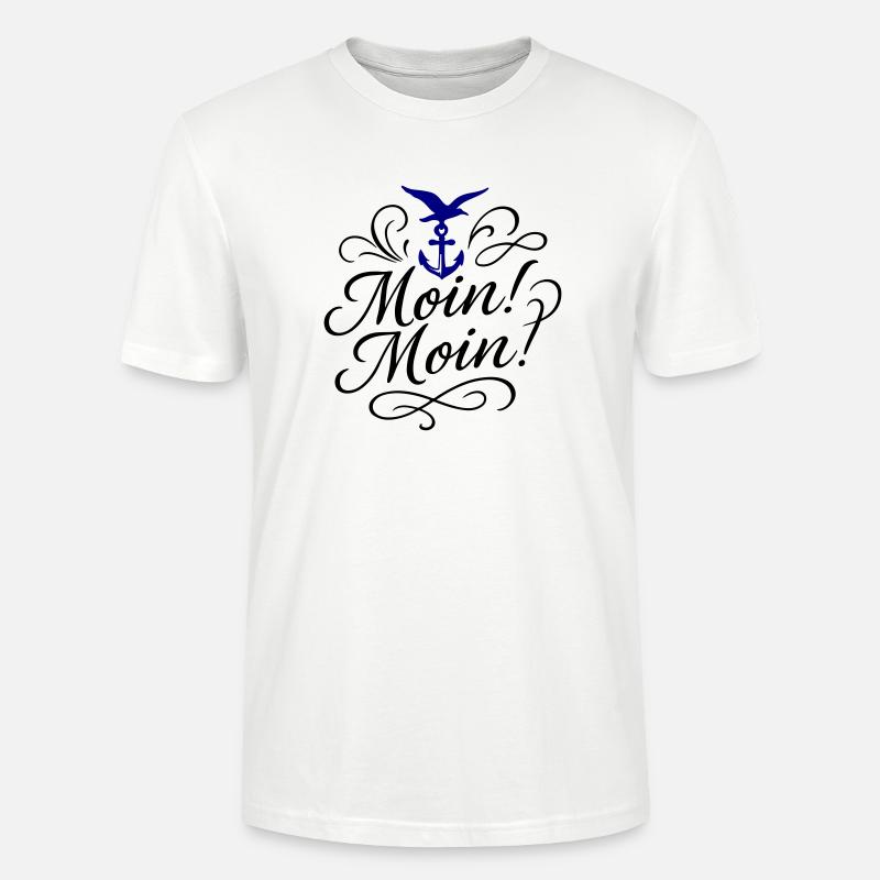 Moin Moin Spruch - Stanley/Stella Unisex Bio-T-Shirt CRAFTER - Weiß