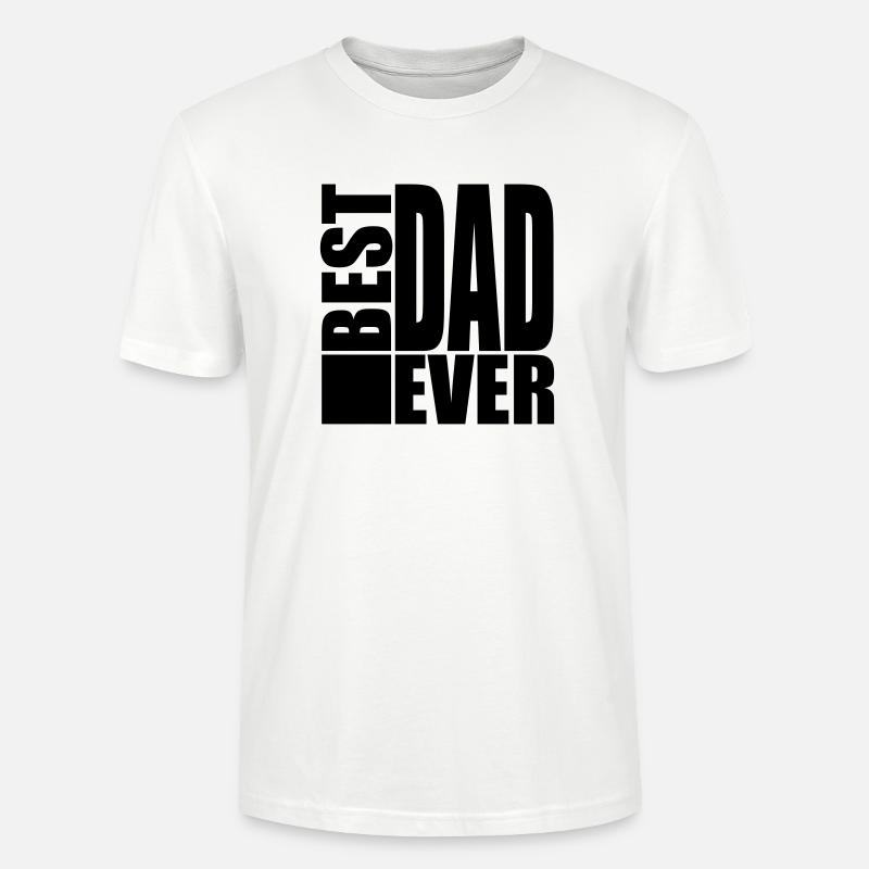 Best Dad Ever Logo Design - T-shirt bio CRAFTER Stanley Stella Unisexe - blanc