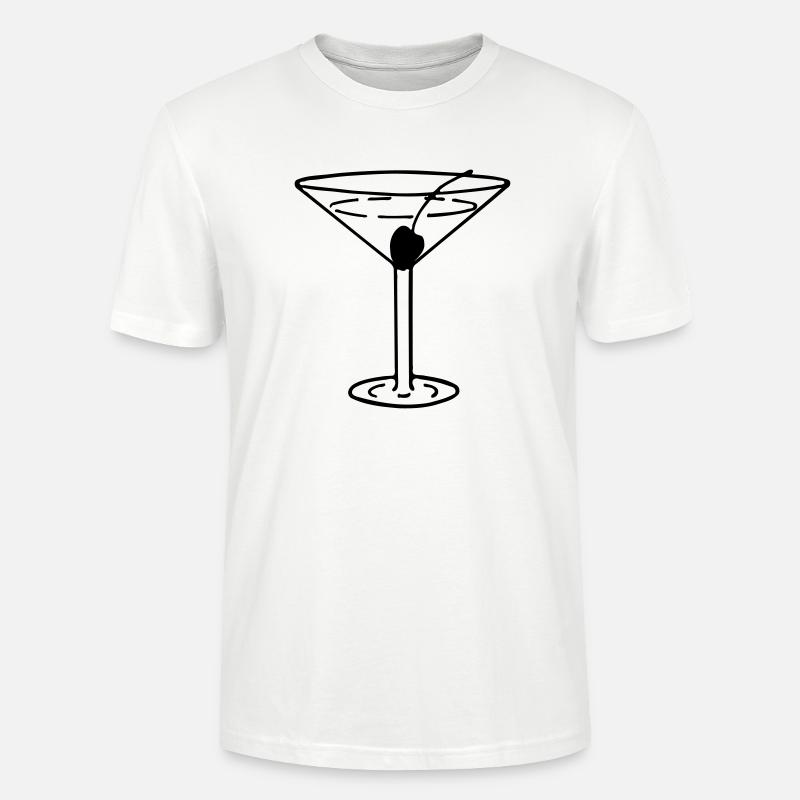 Martini mit Olive - Stanley/Stella Unisex Bio-T-Shirt CRAFTER - Weiß