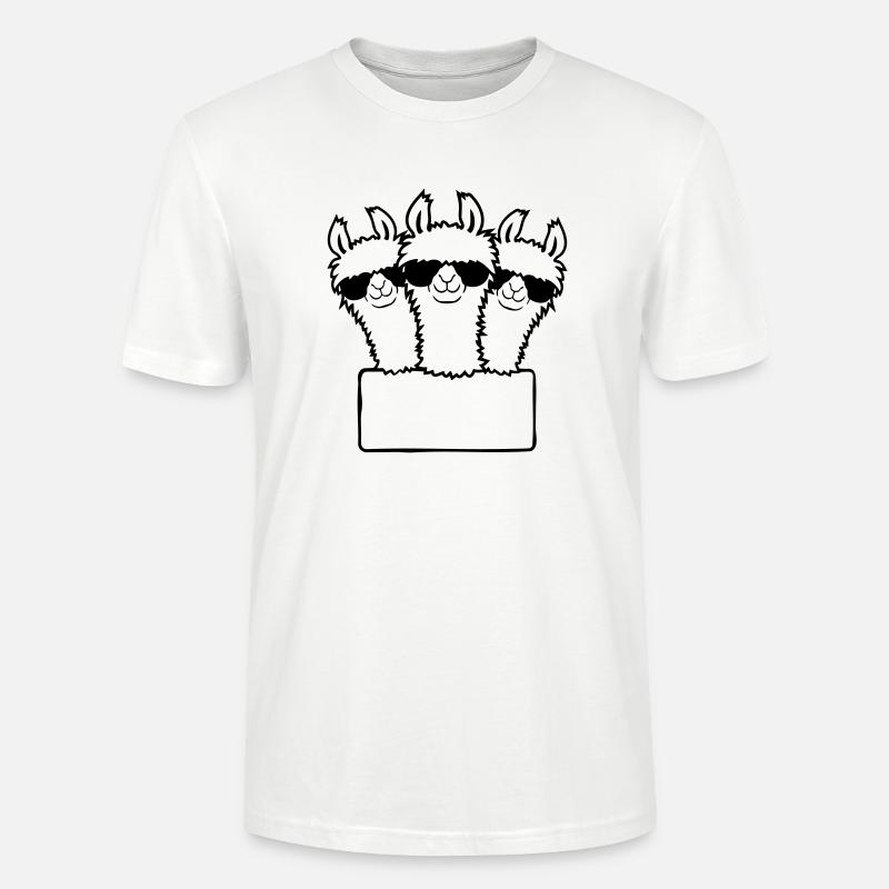 Bouclier vide de l’équipe Lamas - T-shirt bio CRAFTER Stanley Stella Unisexe - blanc