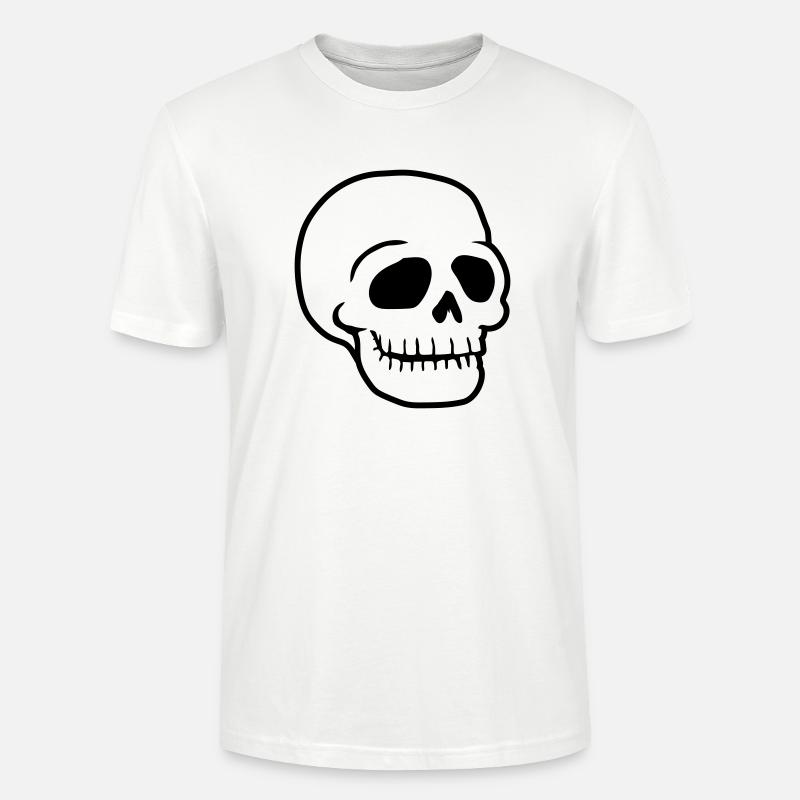 Skull friendly comic skull - Stanley/Stella CRAFTER Unisex Organic T-Shirt - white