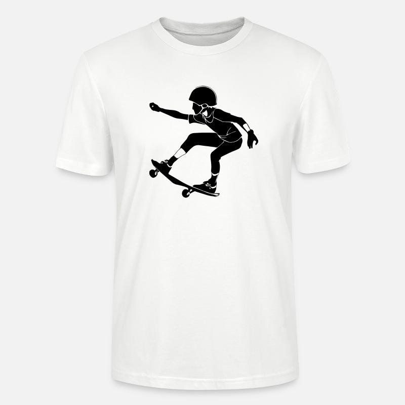 skateboard - Stanley/Stella CRAFTER Unisex Organic T-Shirt - white