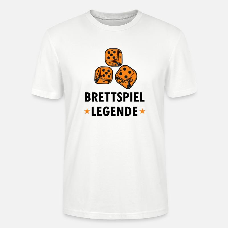 boardgame chess backgammon game night - Stanley/Stella Unisex Bio-T-Shirt CRAFTER - Weiß