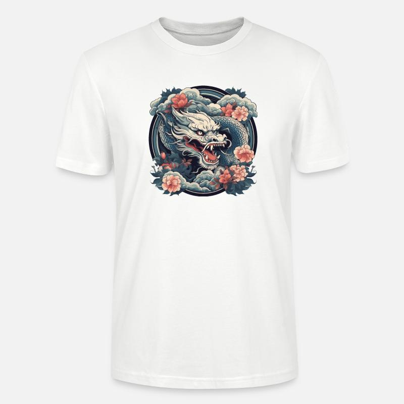 Dragon chinois - T-shirt bio CRAFTER Stanley Stella Unisexe - blanc