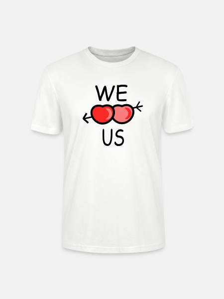 We love us - Stanley/Stella CRAFTER Unisex Organic T-Shirt - white