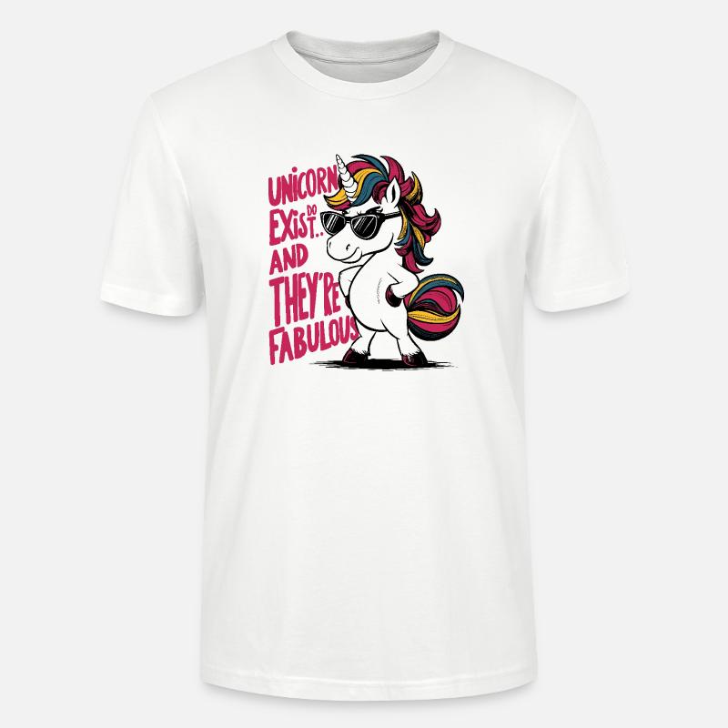 Einhörner faboulos - Stanley/Stella Unisex Bio-T-Shirt CRAFTER - Weiß