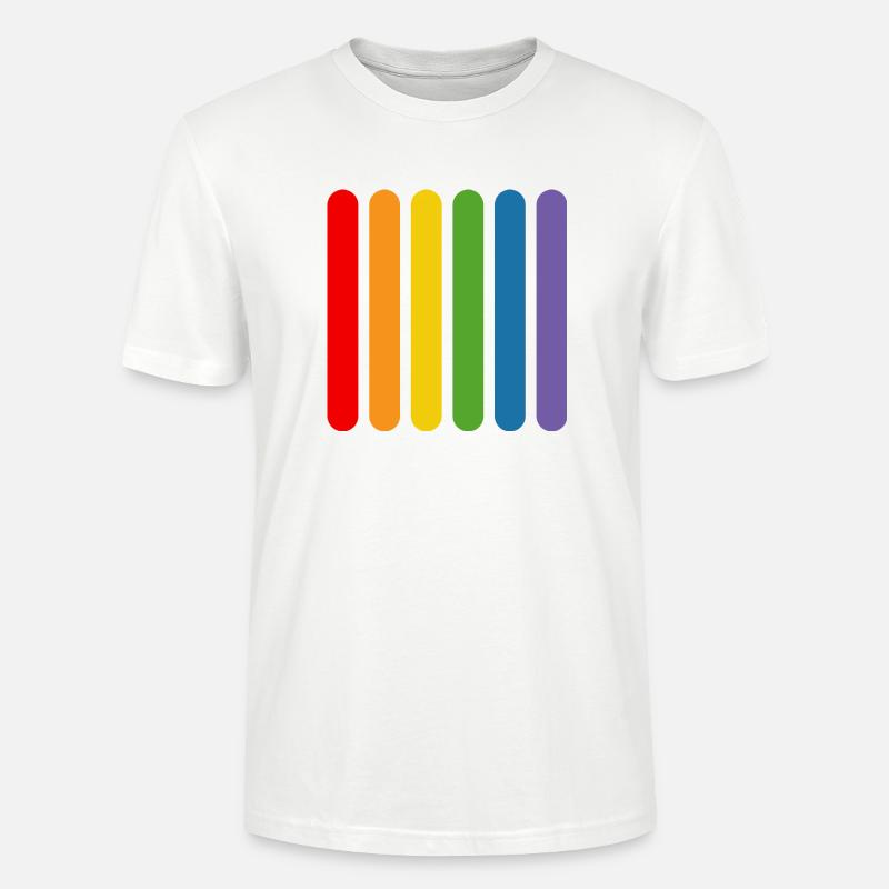 Staebchen arc-en-ciel - T-shirt bio CRAFTER Stanley Stella Unisexe - blanc