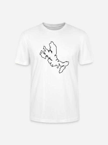 Isle of Skye Map outline - Stanley/Stella CRAFTER Unisex Organic T-Shirt - white