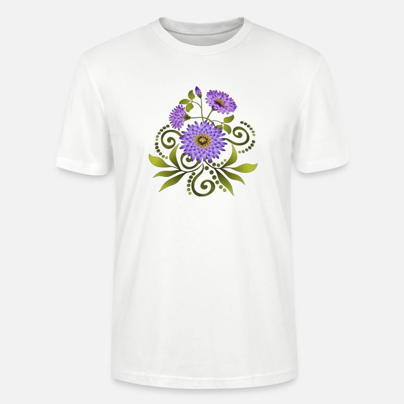 Fleur - T-shirt bio CRAFTER Stanley Stella Unisexe - blanc