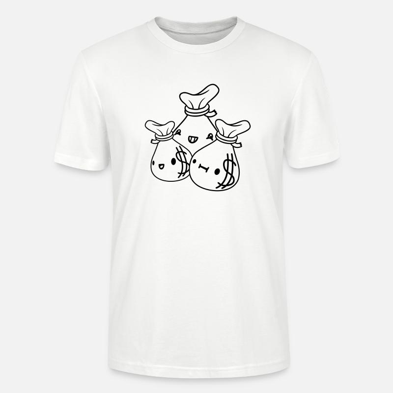 Comic Geldsäcke Freunde Team - Stanley/Stella Unisex Bio-T-Shirt CRAFTER - Weiß