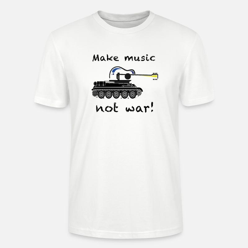 Make music not war - Stanley/Stella Unisex Bio-T-Shirt CRAFTER - Weiß