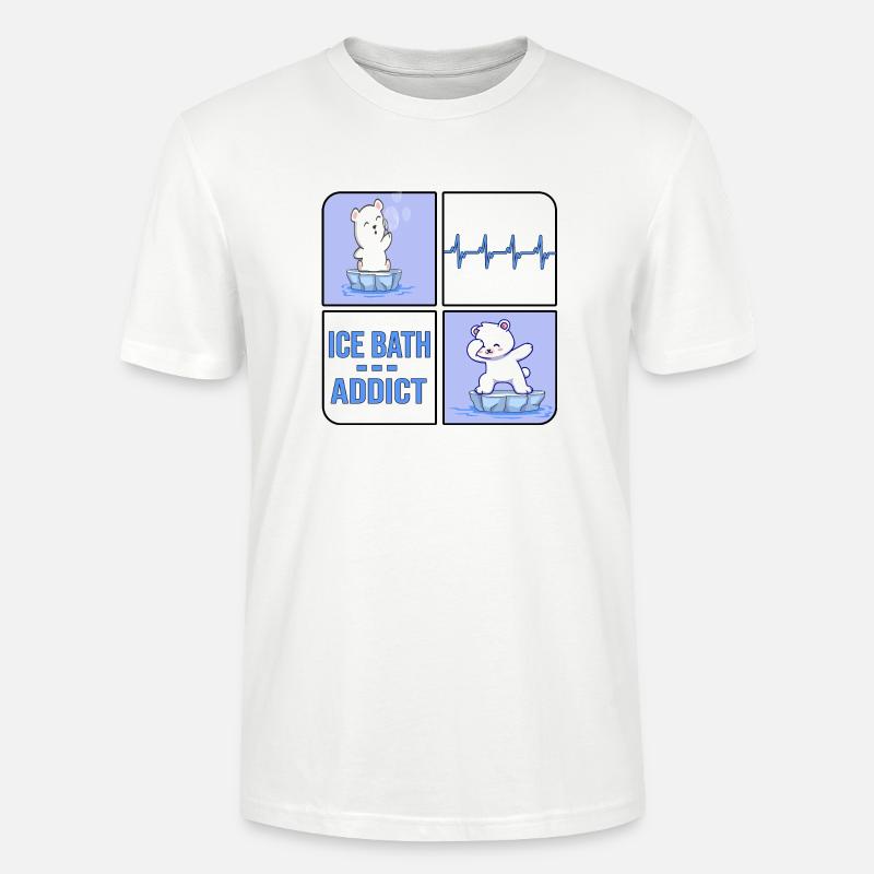 eisbader winterbader eisbär icebath addict - Stanley/Stella CRAFTER Unisex Organic T-Shirt - white