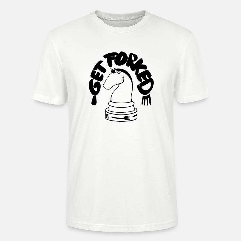 Schach - Springergabel - Get forked - Stanley/Stella Unisex Bio-T-Shirt CRAFTER - Weiß