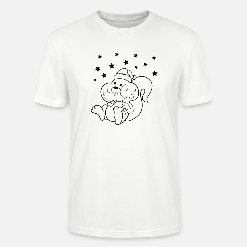 Weihnachts Einhörnchen - Stanley/Stella Unisex Bio-T-Shirt CRAFTER - Weiß