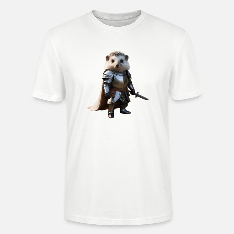 hérisson chevalier épée 2 - T-shirt bio CRAFTER Stanley Stella Unisexe - blanc