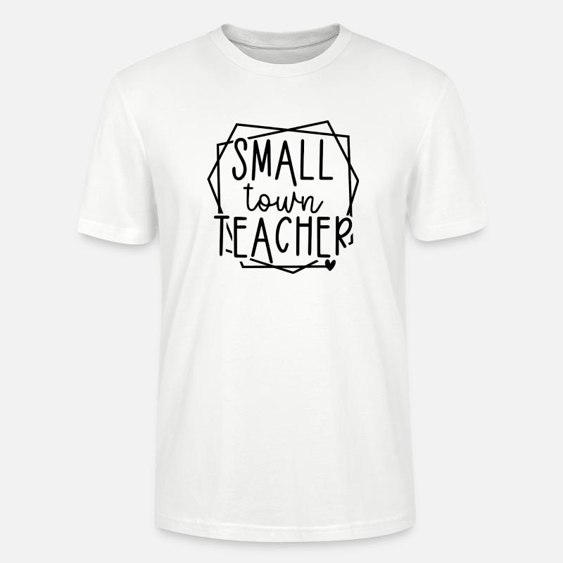Kleinstadtlehrer Herzgrafik für Pädagogen - Stanley/Stella Unisex Bio-T-Shirt CRAFTER - Weiß