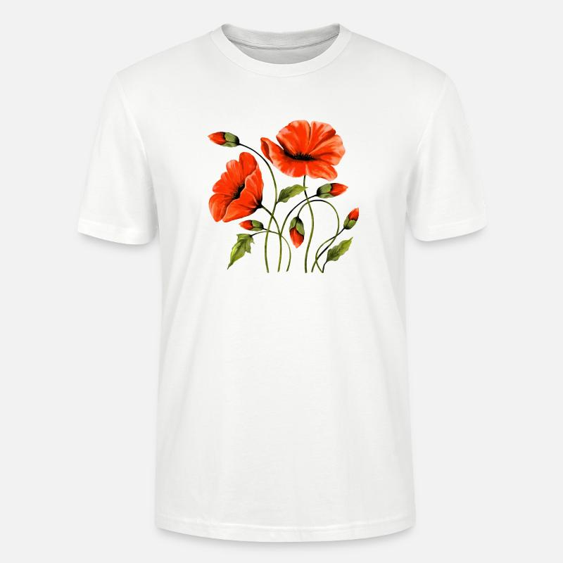 Flowers - Stanley/Stella CRAFTER Unisex Organic T-Shirt - white