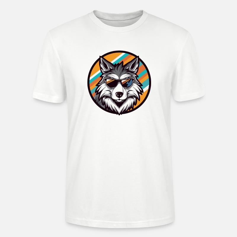 Wolf Comic Cool - Stanley/Stella Unisex Bio-T-Shirt CRAFTER - Weiß