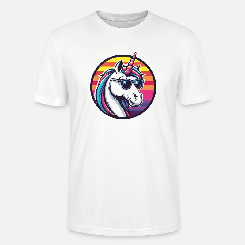 Einhorn Cool Comic - Stanley/Stella Unisex Bio-T-Shirt CRAFTER - Weiß