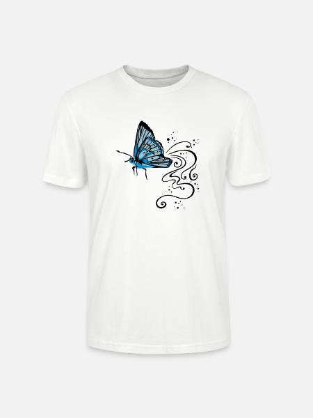 Schmetterling - Stanley/Stella Unisex Bio-T-Shirt CRAFTER - Weiß
