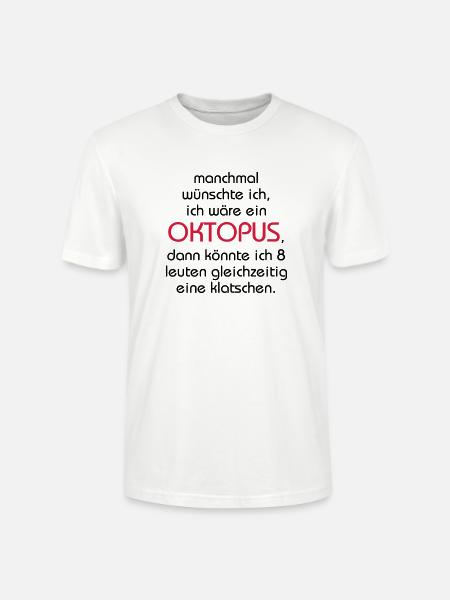 Oktopus - Stanley/Stella Unisex Bio-T-Shirt CRAFTER - Weiß