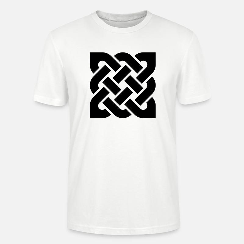 Celtic Square Knot - solid - Stanley/Stella CRAFTER Unisex Organic T-Shirt - white