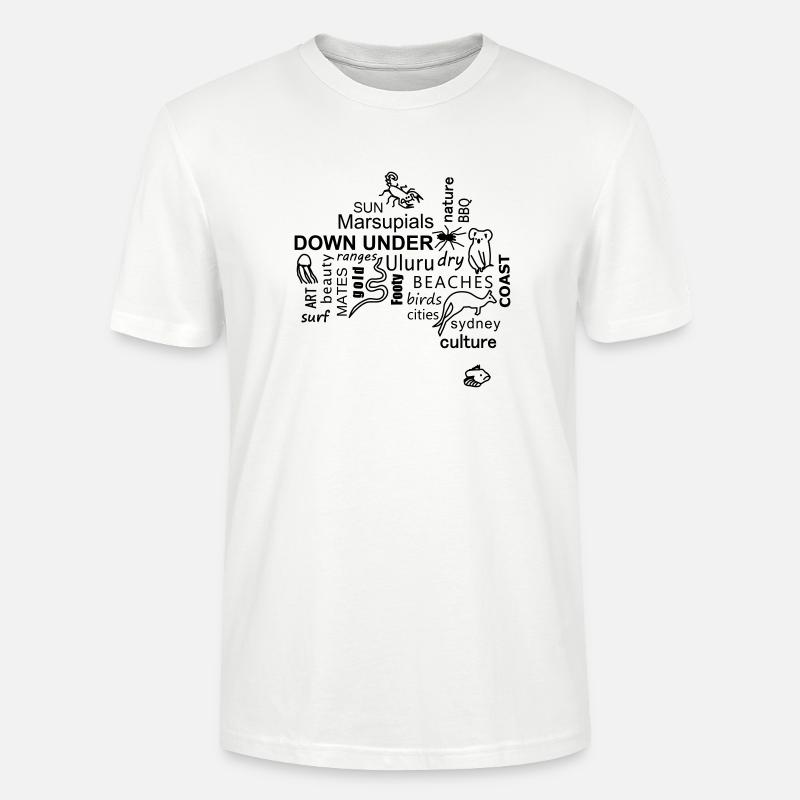 australia word cloud - Stanley/Stella Unisex Bio-T-Shirt CRAFTER - Weiß