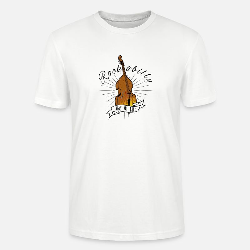 Rockabilly - Mode de vie - T-shirt bio CRAFTER Stanley Stella Unisexe - blanc