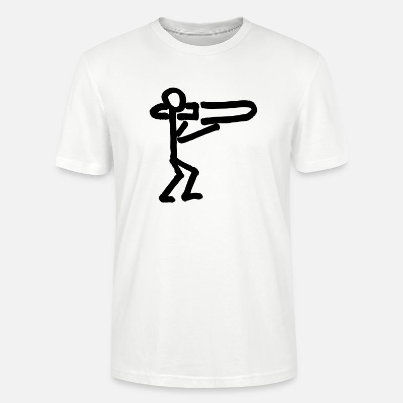 Musikant mit Posaune - Stanley/Stella Unisex Bio-T-Shirt CRAFTER - Weiß