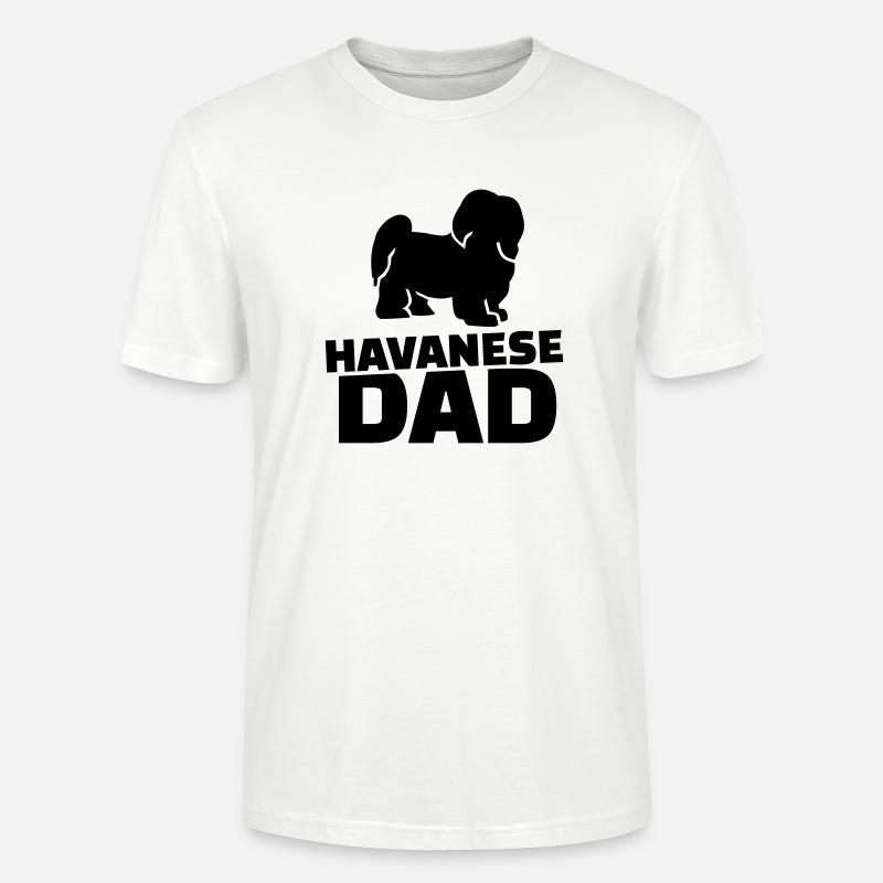 Havanese Dad - Stanley/Stella CRAFTER Unisex Organic T-Shirt - white