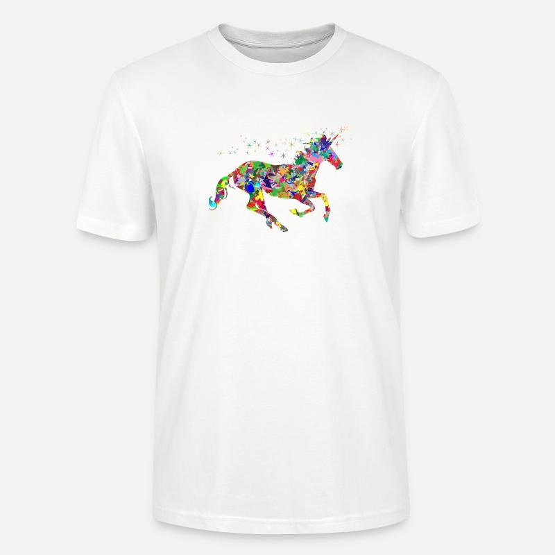 EINHORN Bunt - Stanley/Stella Unisex Bio-T-Shirt CRAFTER - Weiß