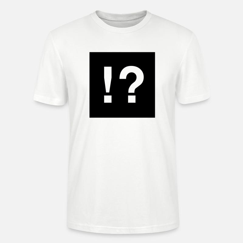 Satzzeichen - Rufzeichen - Fragezeichen - Stanley/Stella Unisex Bio-T-Shirt CRAFTER - Weiß