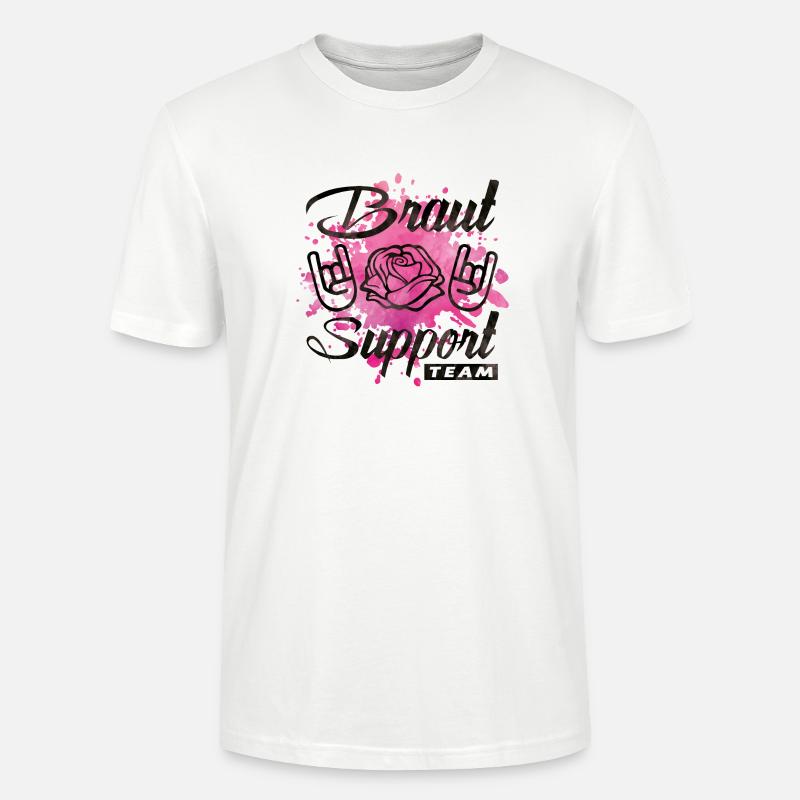 braut support rose party - Stanley/Stella Unisex Bio-T-Shirt CRAFTER - Weiß