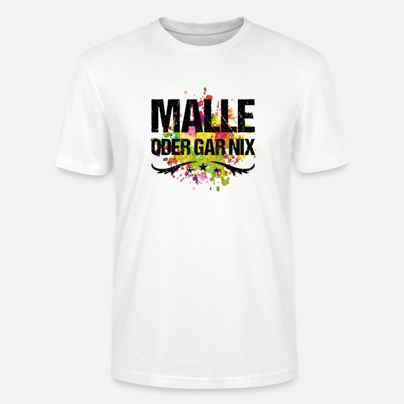 malle oder gar nix farbig - Stanley/Stella Unisex Bio-T-Shirt CRAFTER - Weiß