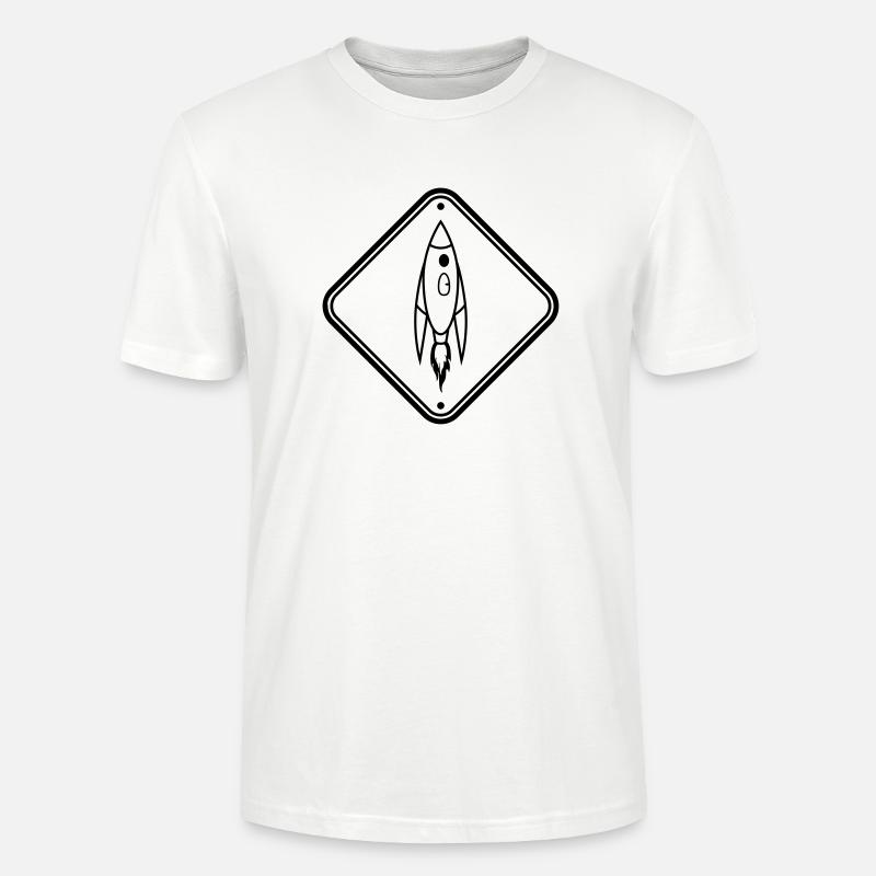 Shield Note Rocket - Stanley/Stella CRAFTER Unisex Organic T-Shirt - white