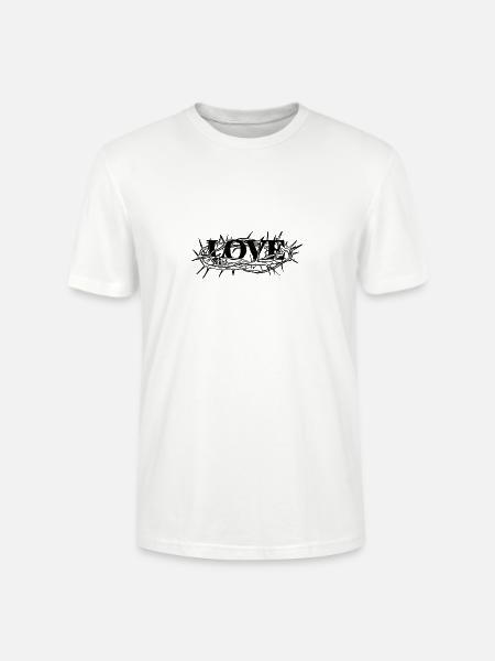 LOVE Dornenkrone Ostern - Stanley/Stella Unisex Bio-T-Shirt CRAFTER - Weiß