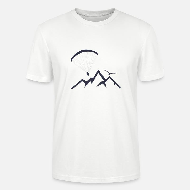Paragliding Mountains Geschenkidee - Stanley/Stella Unisex Bio-T-Shirt CRAFTER - Weiß